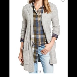 Brand new Caslon hooded cardigan
